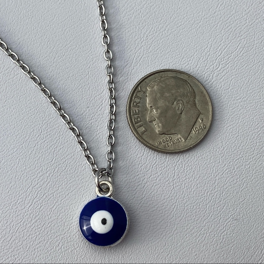 Evil Eye Stainless Steel Necklace - Picture 4 of 9